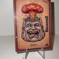 2026 Series Garbage Sketch Kids Card ~ Jeffrey Epstein satire trump pail vintage