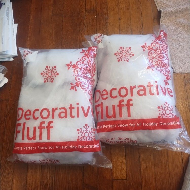 New Christmas decorative fluff $5 each $10 for both