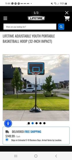 Lifetime Adjustable Youth Portable Basket Ball Hoop 32"