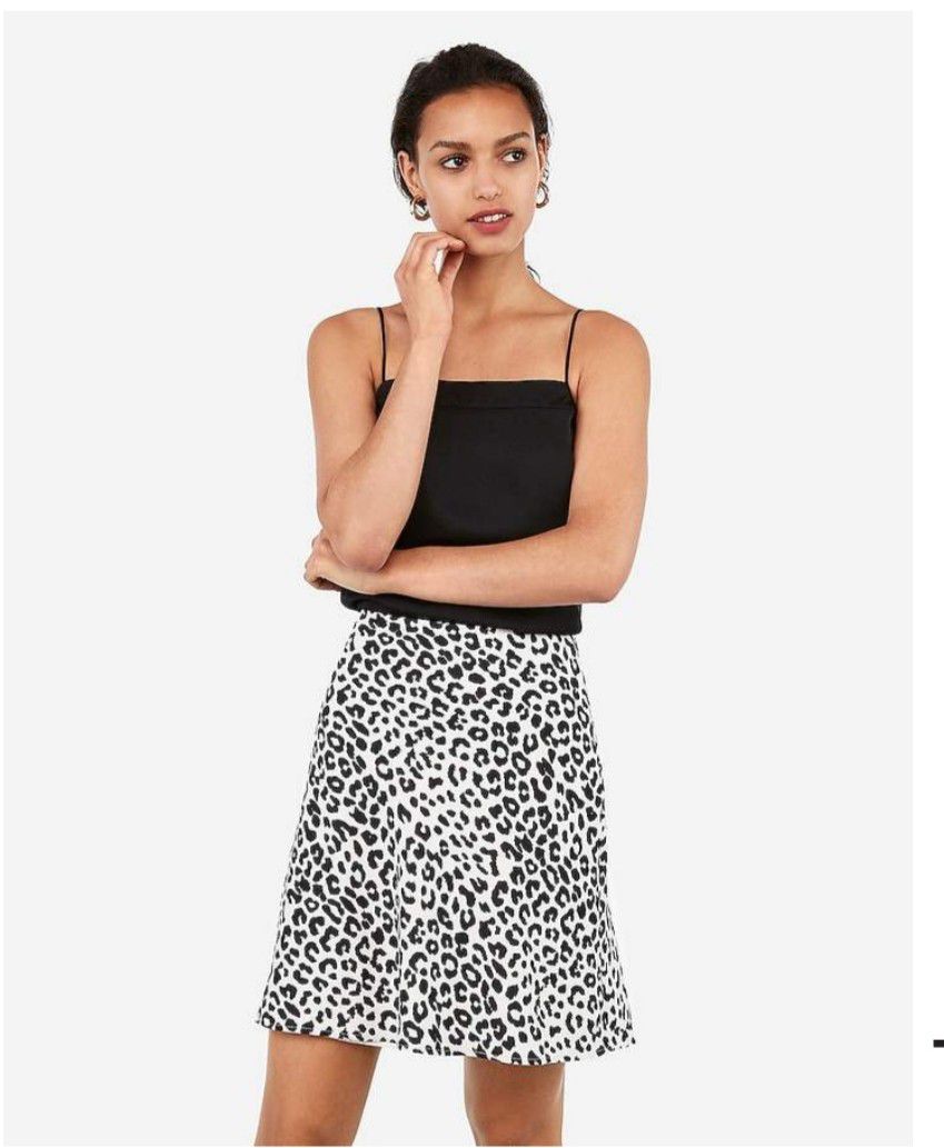 EXPRESS leopard Print Pencil Skirt 