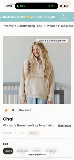 Copper Pearl Chai Women's Breastfeeding Sweatshirt