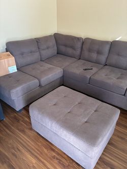 Bluish gray couches
