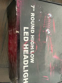7" Round High Low LED Replacement Jeep Headlights Color Temp 6500K-7000K,