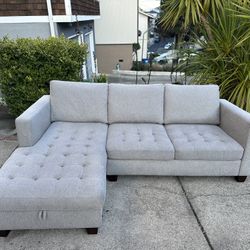 Gray Sectional Couch with Storage-FREE Delivery
