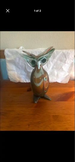 Art Glass Owl Figurine