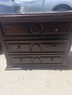 Solid wood dresser.