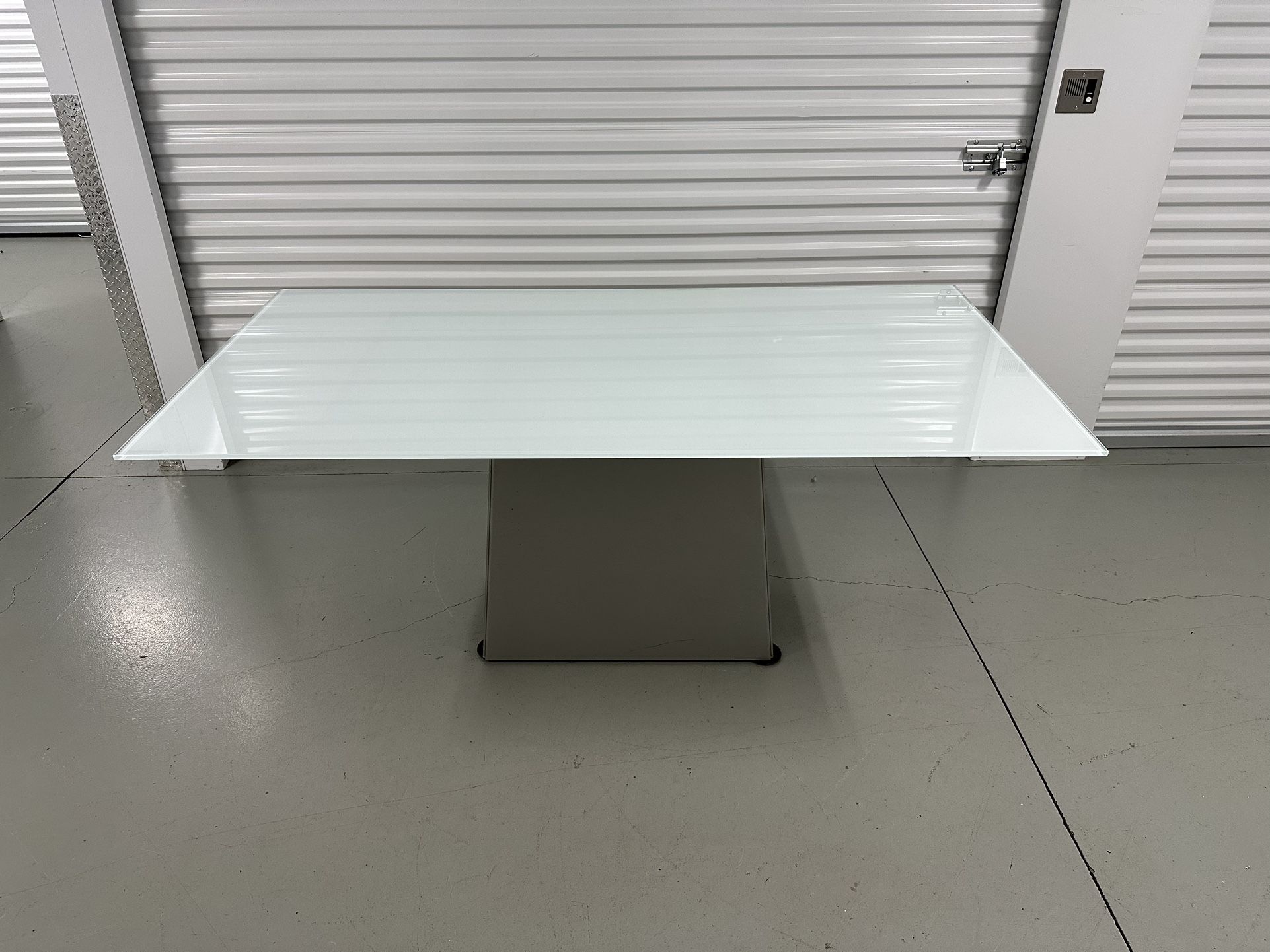 Sculpture Dining Table by Trica Furniture w/ Starphire Glass Top