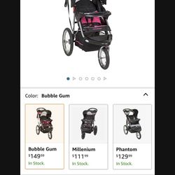 Baby Trend Expedition Jogger Stroller, Bubble Gum