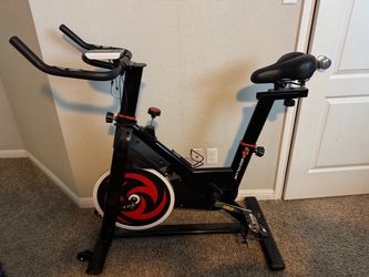 Goplus black and red spin bike