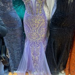 Purple Mermaid Dress 