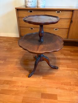 Antique tiered side table