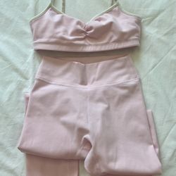 437 The Micro Bra and The Essentials Legging set in Parfait/Cream S