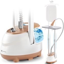 Steamer for Clothes,1800W Standing Garment Steamer with Adjustable Double Rod,Flat and Hanging Ironing,Clothes Steamers with 10 Ironing Modes,30s Fast