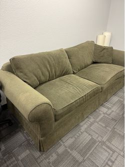 Green comfy sofa