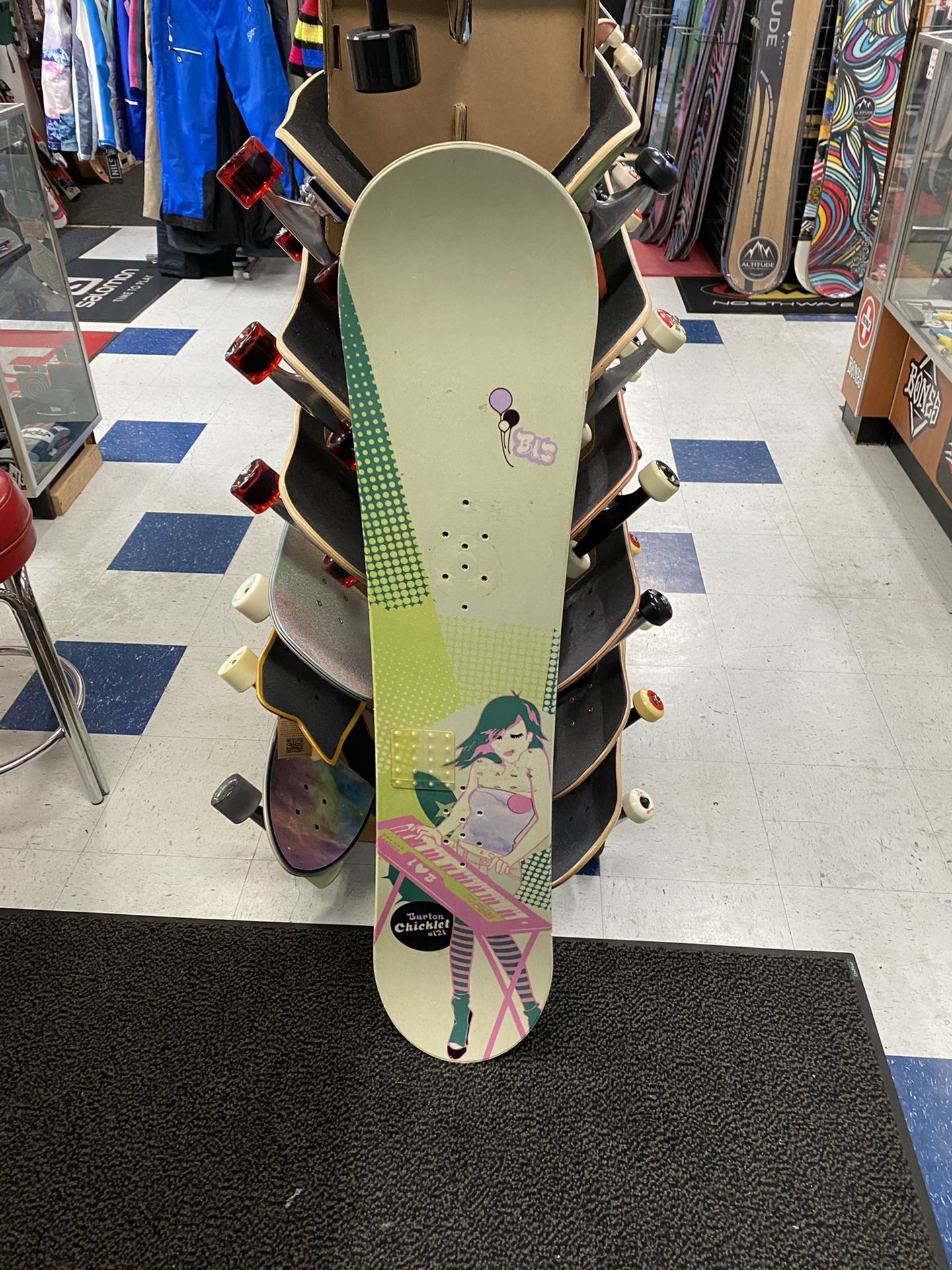 Burton Chicklet 123 Girls Snowboard Certified With Warranty