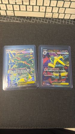 Japanese Pokémon Mega Rayquaza & Mega Golurk EX Cards Storm Esmeralda