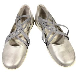 ECCO Babett Clog Mary Jane Shoes 40 (9-9.5) Leather Round-Toe Criss-Cross Strap