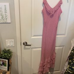 Pink Dotted Dress