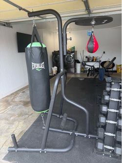 Punching bag rack
