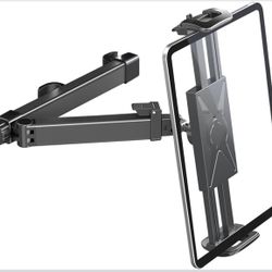 Tablet Holder for Car, ipad Car Mount Back Seat, Aluminum Alloy Material, Adjustable, Rotatable,Stable and Durable, Compatible with 4.7-15.5 Inch Tabl