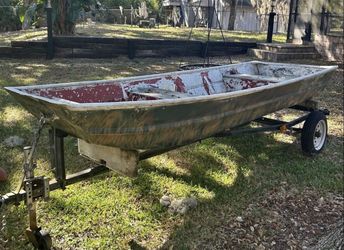 12 Foot John Boat With Trailer