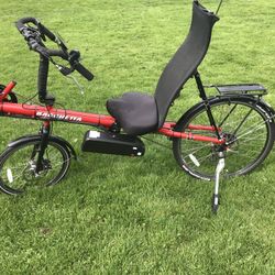 Bacchetta Giro 20 Recumbent Ebike Red