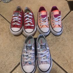 GREAT CONDITION SIZE 11c Converse. $20 Each Or 25 For Pink Sharks 