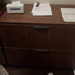 Two two drawer office cabinets