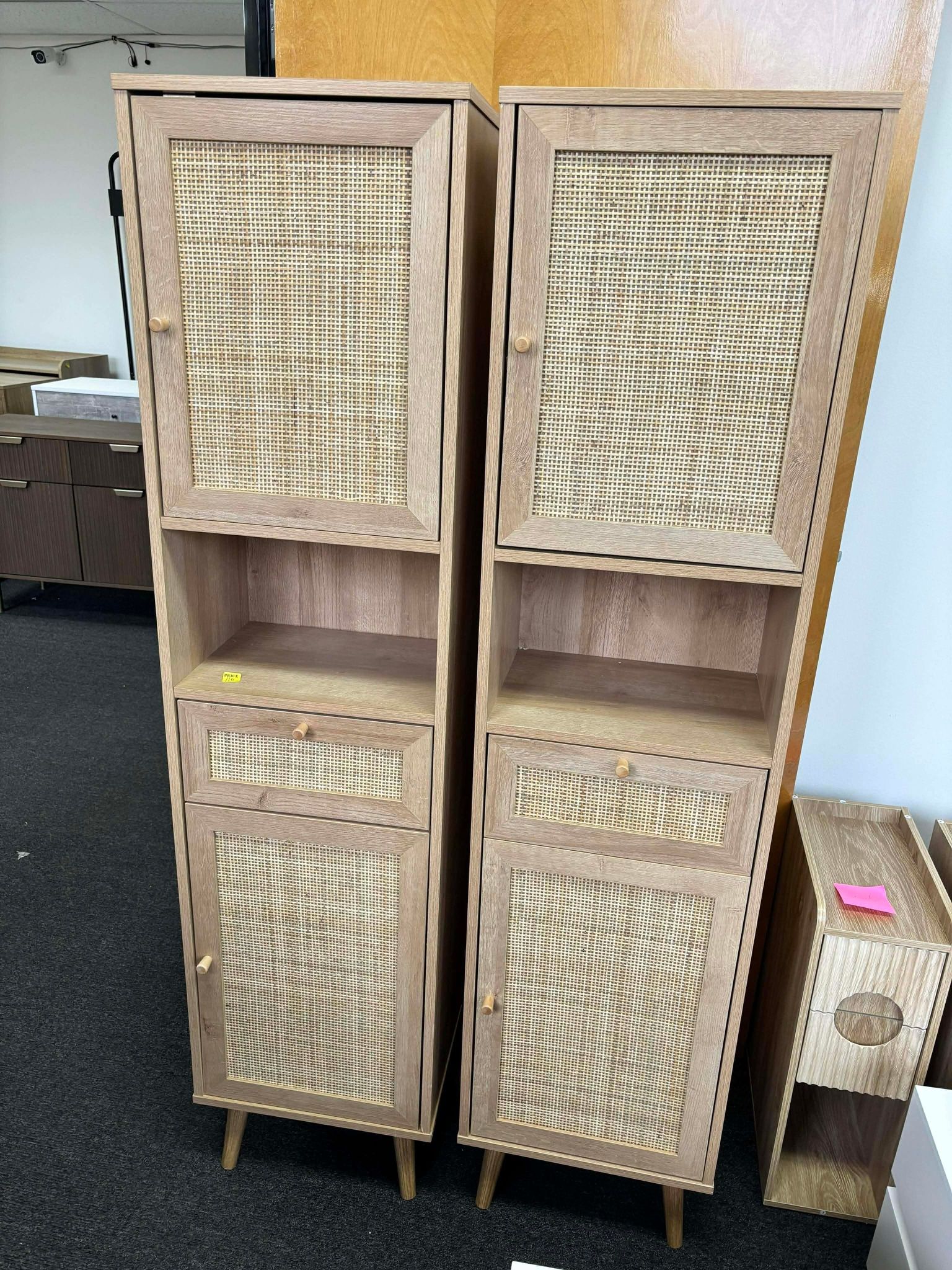 Frances Woven Rattan Tallboy Bathroom Unit, Natural($110 each)