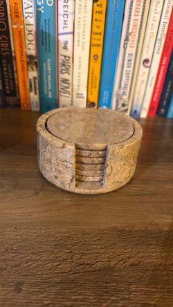 Fossil stone coasters