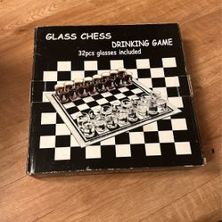 Glass Chess Set - Drinking Game