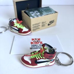 Jordan 1 Chicago Off White 3D Mini Sneaker Keychain