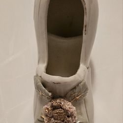 1950's Vintage White Porcelain Shoe Figurine