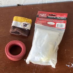 New! Rawlings Rock Rosin Bag Pro-Style / Baseball Bat Donut / Padres Wristband  ROSPRO