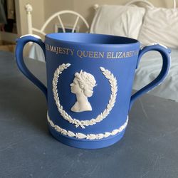 Wedgwood Jasperware Loving Mug Queen Elizabeth II And Prince Philip Silver Jubilee. #4 Of 500!