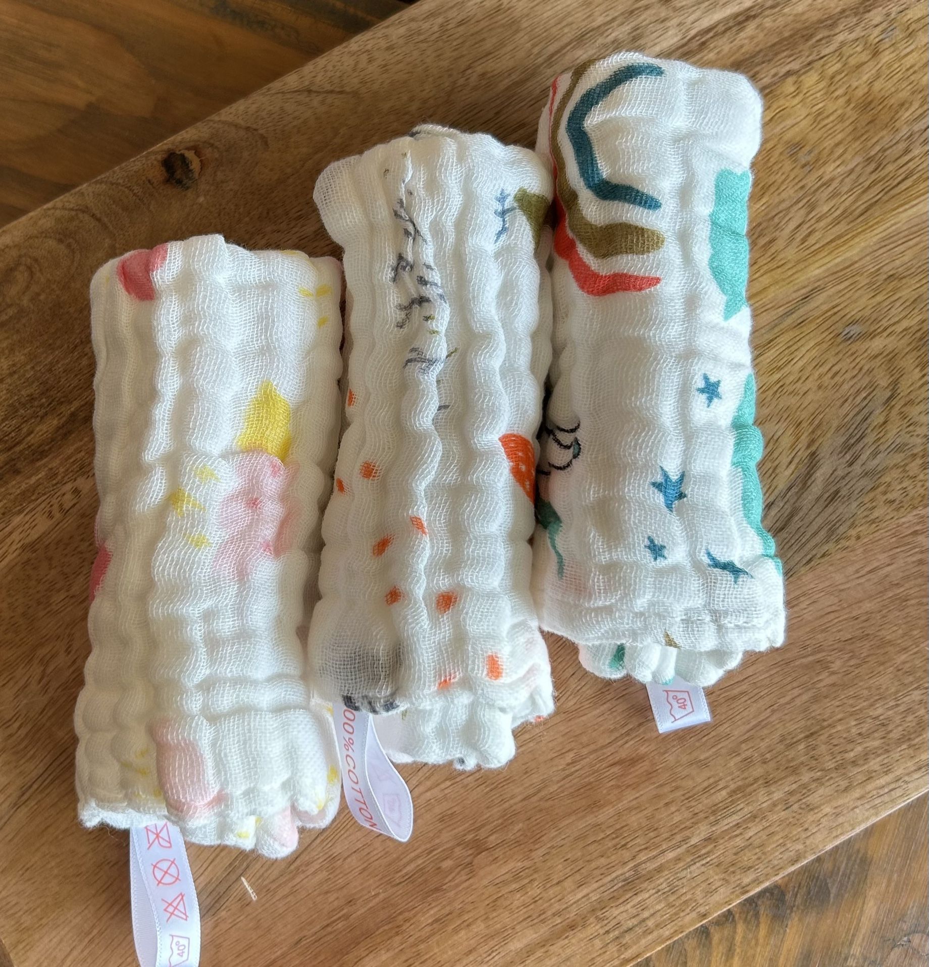 Soft Muslin Baby Care Cloths  - 3 Pack 
