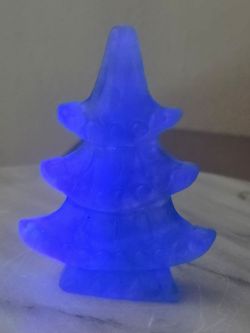 3.9" Approximately Green Fluorite Christmas Tree Reactive With UV Lights