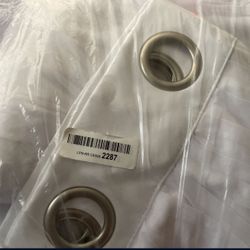 White/blackout curtains With Sheer Overlay‼️ Everything Must Go