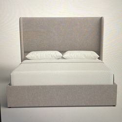 Upholstered platform storage bed