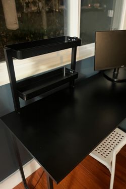 Black 2 Tier Desktop Stand