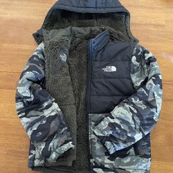 Kids North face Camo Reversible Winter Jacket