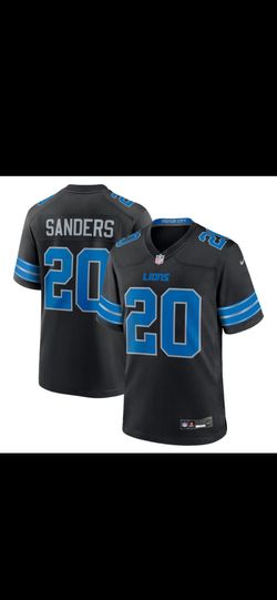 Men's Detroit Lions Barry Sanders Nike Black 2nd Alternate Retired Player Game Jersey