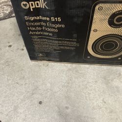 Polk S15 Bookshelf Speakers- New In Box