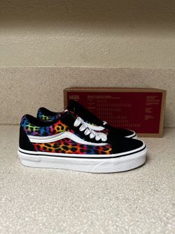 Vans ‘old Skool’ Rainbow Leopard Print Sz 5 Womens / 3.5 Mens