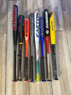 Lot of 8 Baseball Bats Easton DeMarini