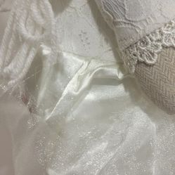 These are plush wedding mice, designed to represent a bride and groom. Dresses ripped 