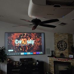 Home Cinima Epson 4k projector 5050ub & 108" Black Diamond Frameless Screen Innovations IS Screen