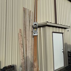 Temp power pole overhead