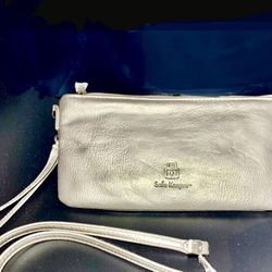 Silver Multi Style Crossbody & Wristlet Purse