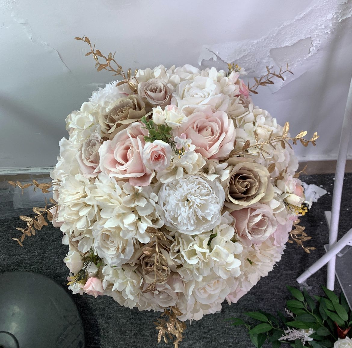 silk rose hydrangea peonies artificial flower ball 